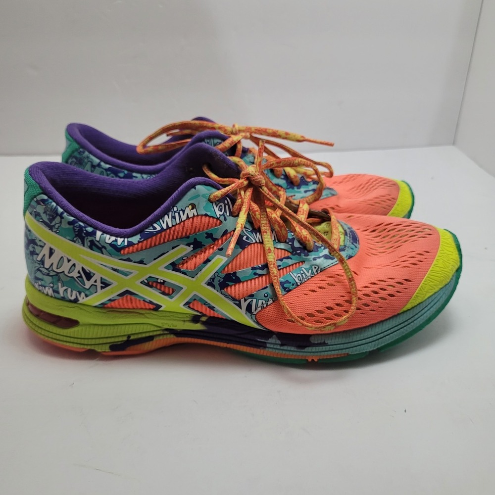 ASICS Triathlon Running Shoes GEL-Noosa Tri 10 Womens 8.5 Colorful - Picture 3 of 9